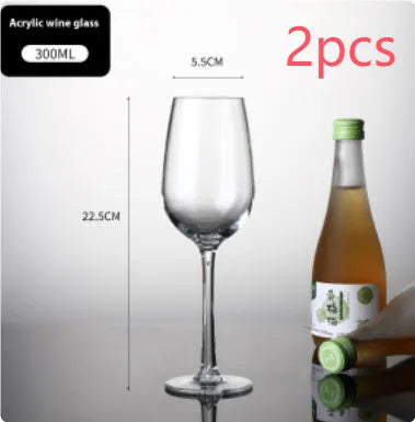 Acrylic wine glass in modern simple style with 300ml or 550ml capacity options