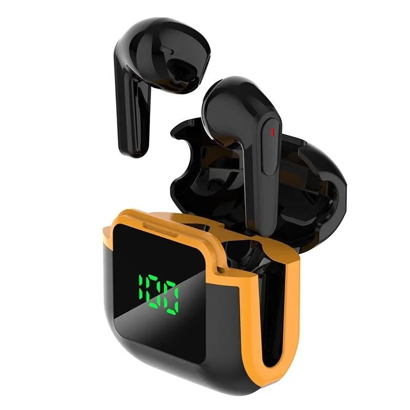 Wireless binaural digital display noise-reduction Bluetooth headset in Pro90 Black