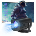 P330 portable mini projector in black or white showing remote control and power cord