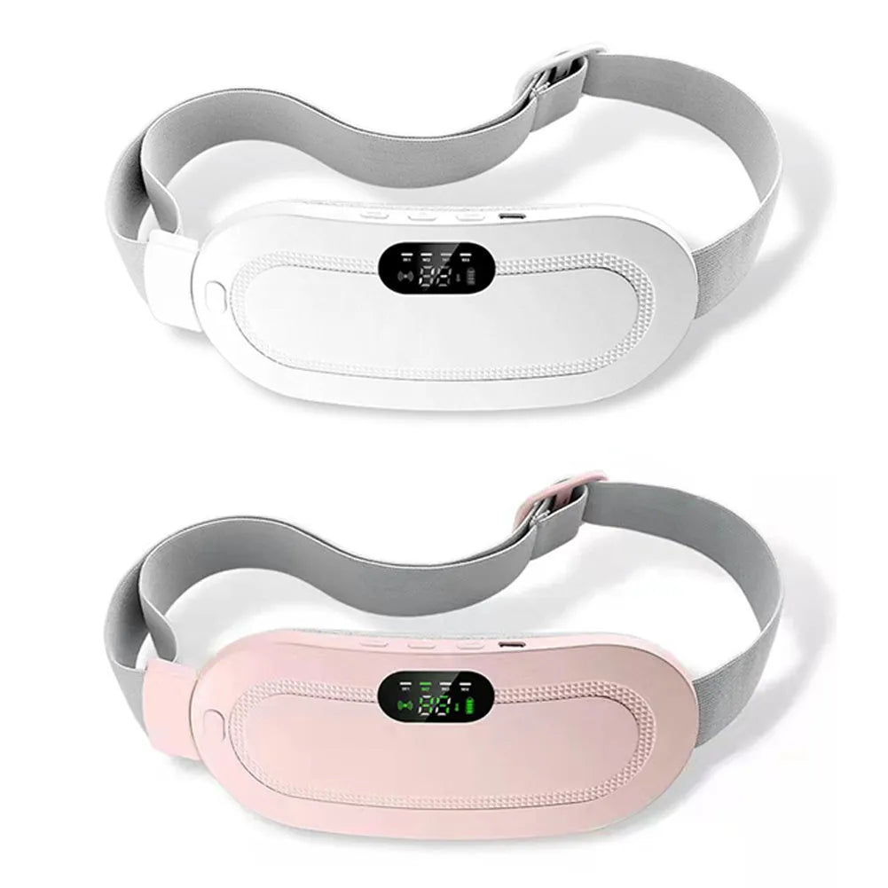 Menstrual heating pad smart warm belt with control screen in pink colour option
