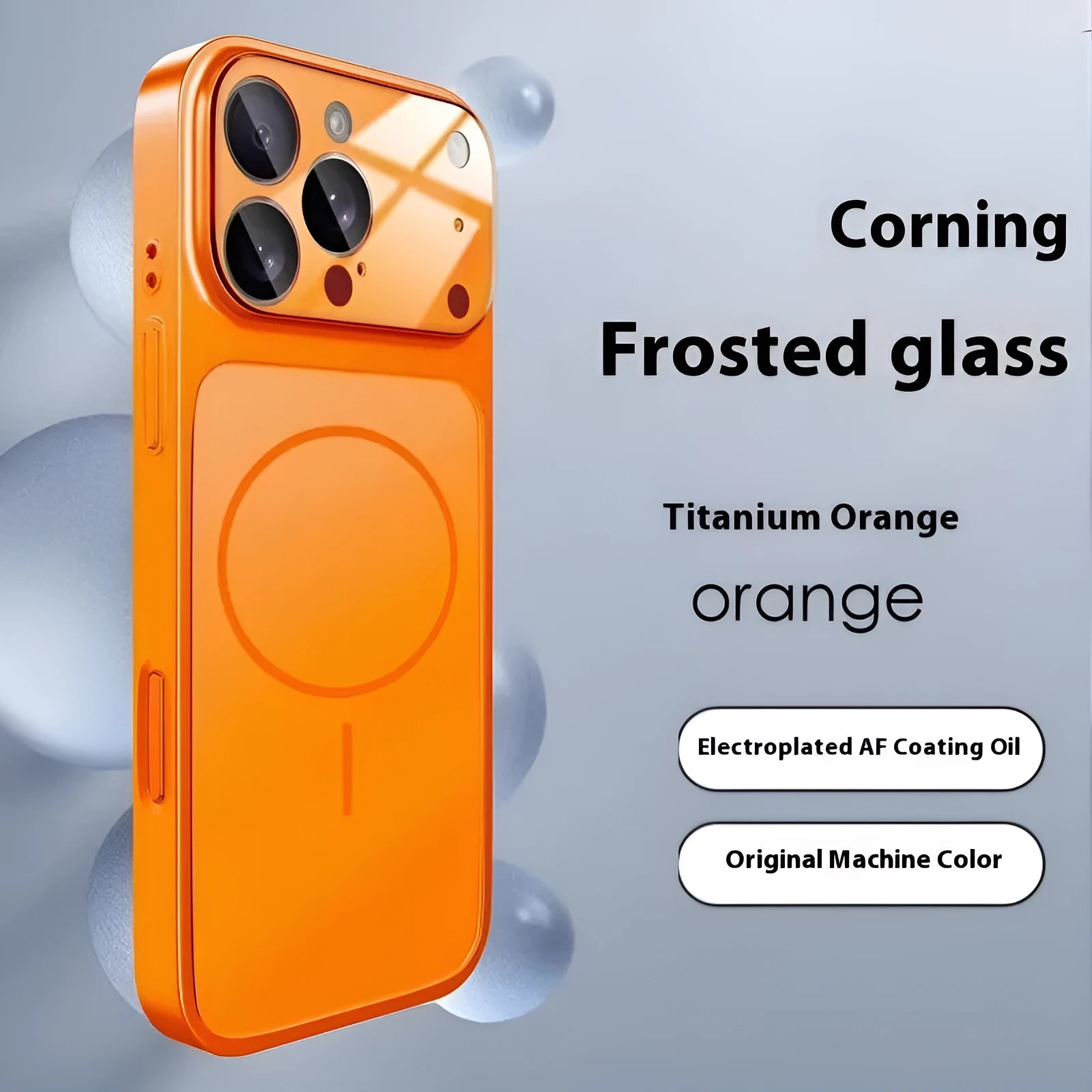 Matte black magnetic shockproof iPhone case with integrated tempered glass screen protector.