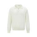 Men's loose fit acrylic pullover sweater in black, dark grey and creamy white colours