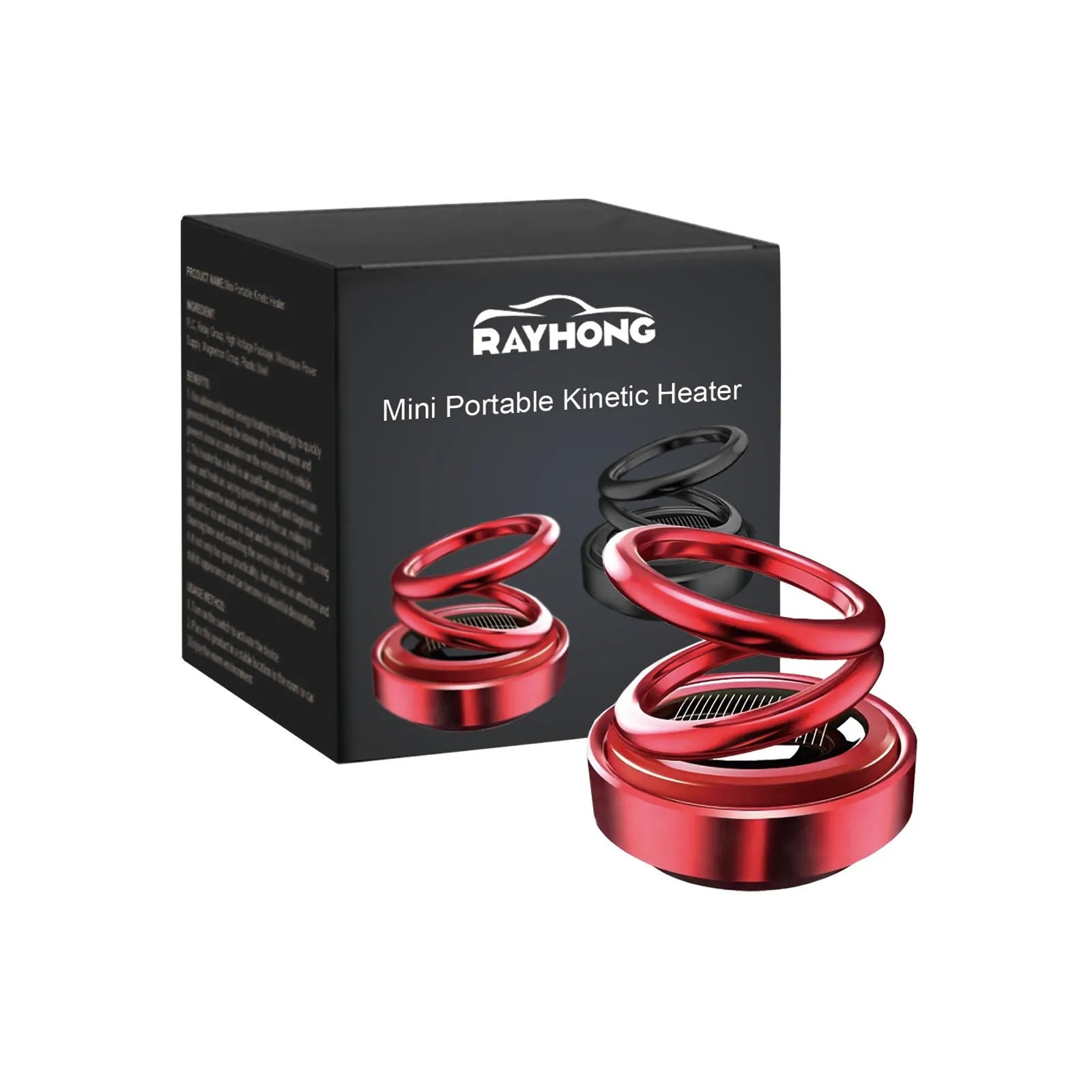 Portable miniature vibration radiator in black or red colour for car heat dissipation and room fragrance diffusion