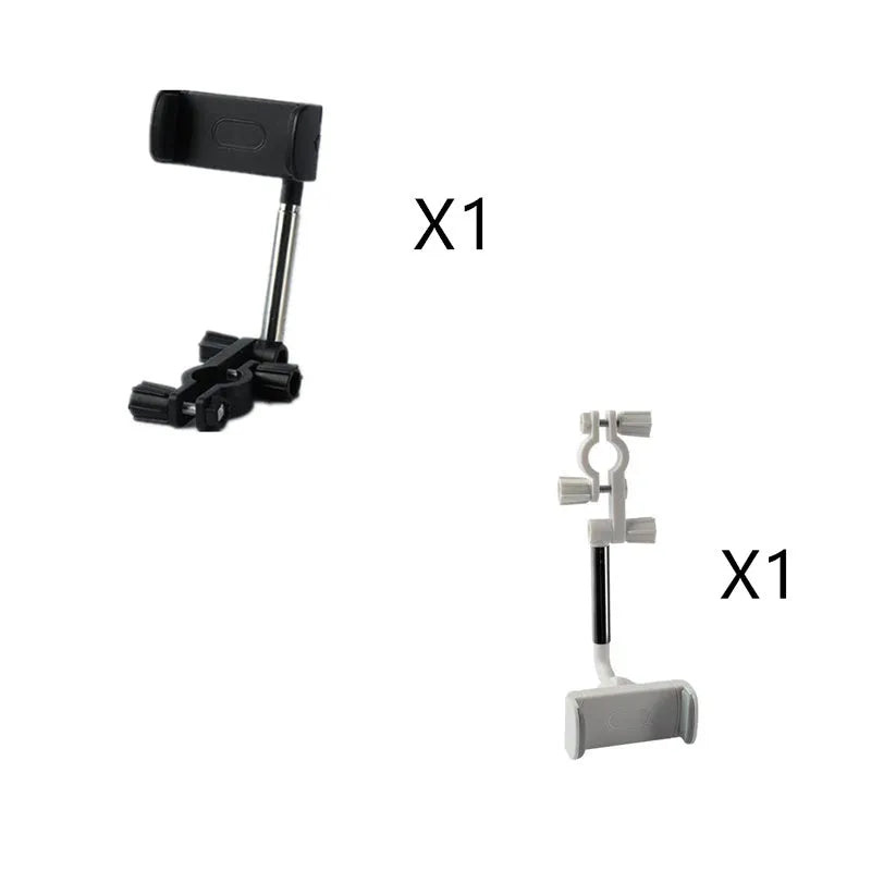 Black vehicle rearview mirror mobile phone bracket holding smartphone with ABS plastic construction