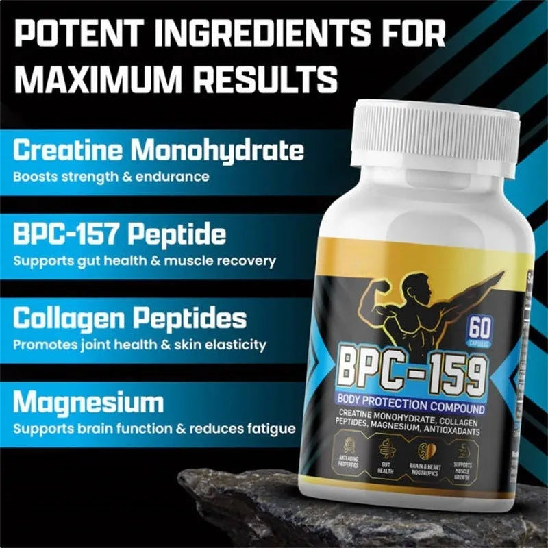 Single bottle of body energy supplement capsules for dietary support