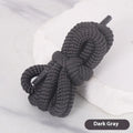 A selection of round braided shoelaces and hoodie cords in various colours, showing 1.0cm width
