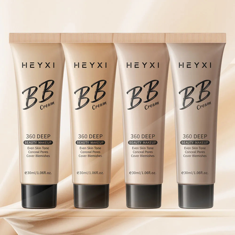 BB Cream makeup bottle in one of four shade colours: 01, 02, 03, or 04.