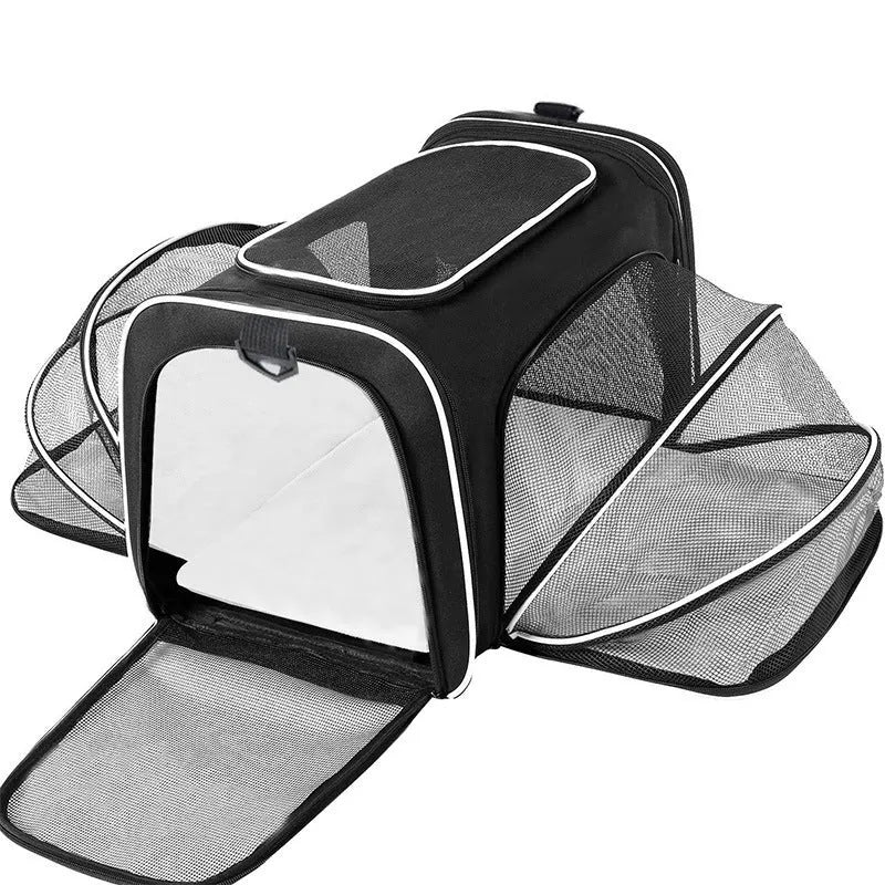 600D cation polyester cat carrier bag in small and large sizes with medium-soft hardness