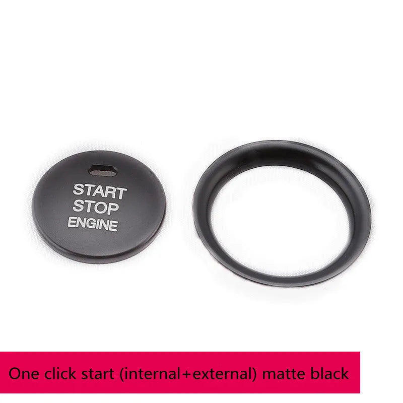 Aluminium alloy steering wheel button decorative stickers in red silver blue colours