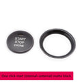 Aluminium alloy steering wheel button decorative stickers in red silver blue colours