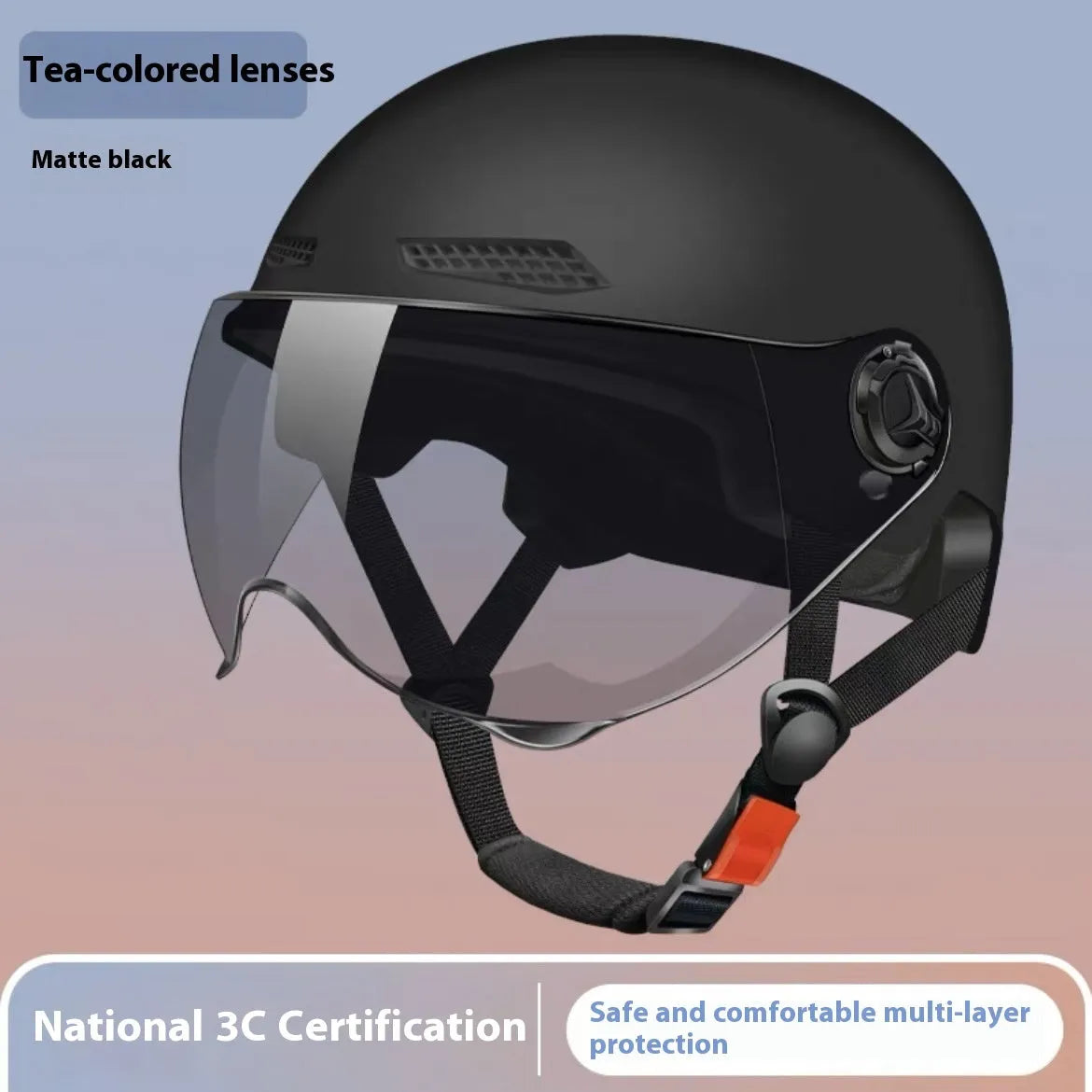 3C certified electric motorcycle helmet with sun protection visor in polypropylene construction