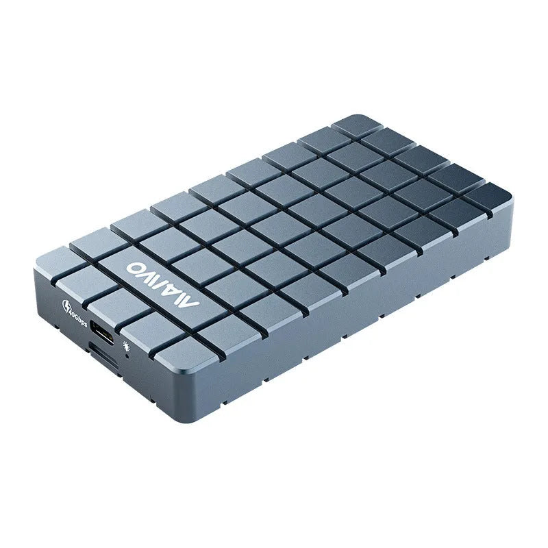 USB4 aluminium hard disk enclosure with cooling fan option measuring 50x118x13mm