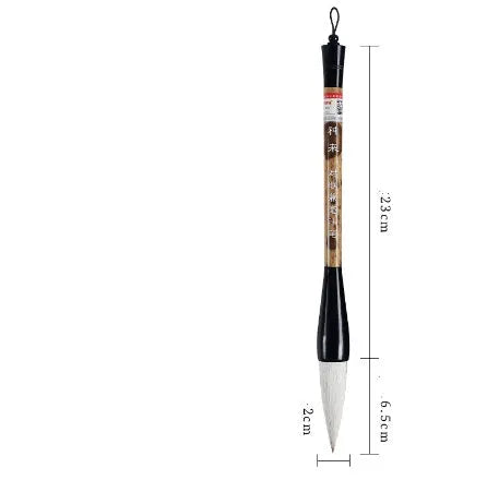 Large traditional Chinese calligraphy brush with wolf and sheep hair bristles and big bucket handle