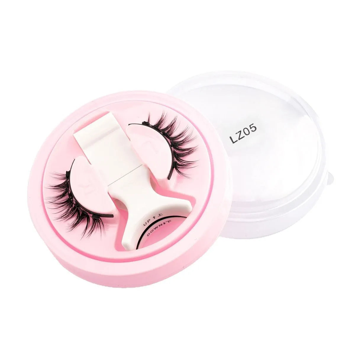 Reusable waterproof false eyelashes with glue-free adhesive in multiple style options