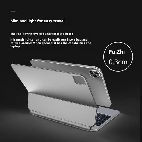 iPad magnetic keyboard and protective cover in black, white, pink, purple or blue