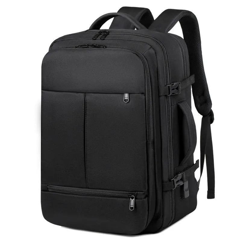 Large waterproof oxford cloth backpack for business travel with a 15.6 inch laptop compartment and multiple pockets.