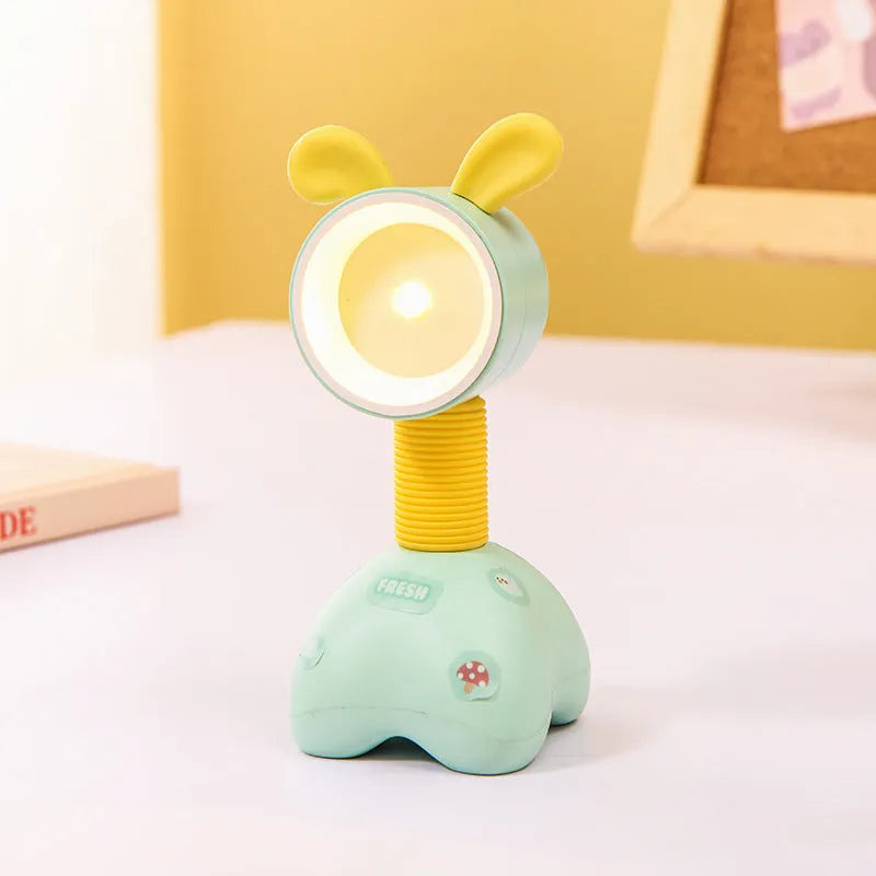 DIY cartoon magnetic small night lamp showing adjustable lighting angle and bear design