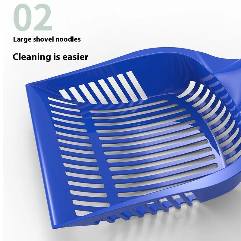 Plastic cat litter scoop in red, yellow or blue, small and medium sizes