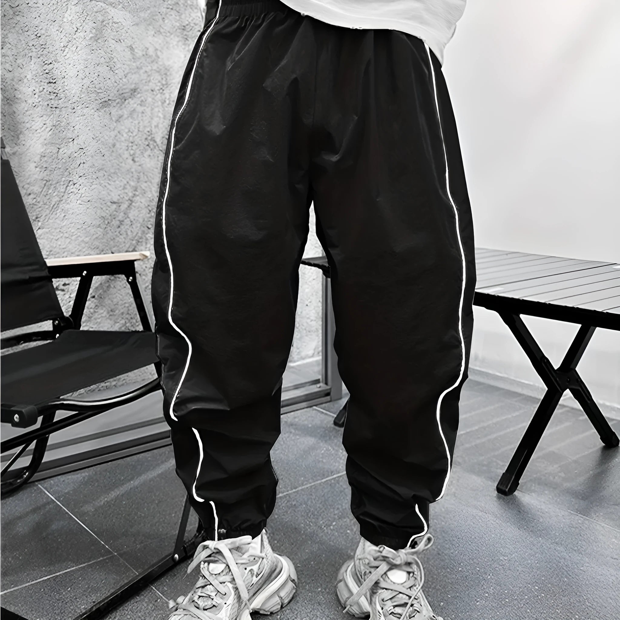 Men's bamboo fibre casual sports trousers in cropped length with high elasticity