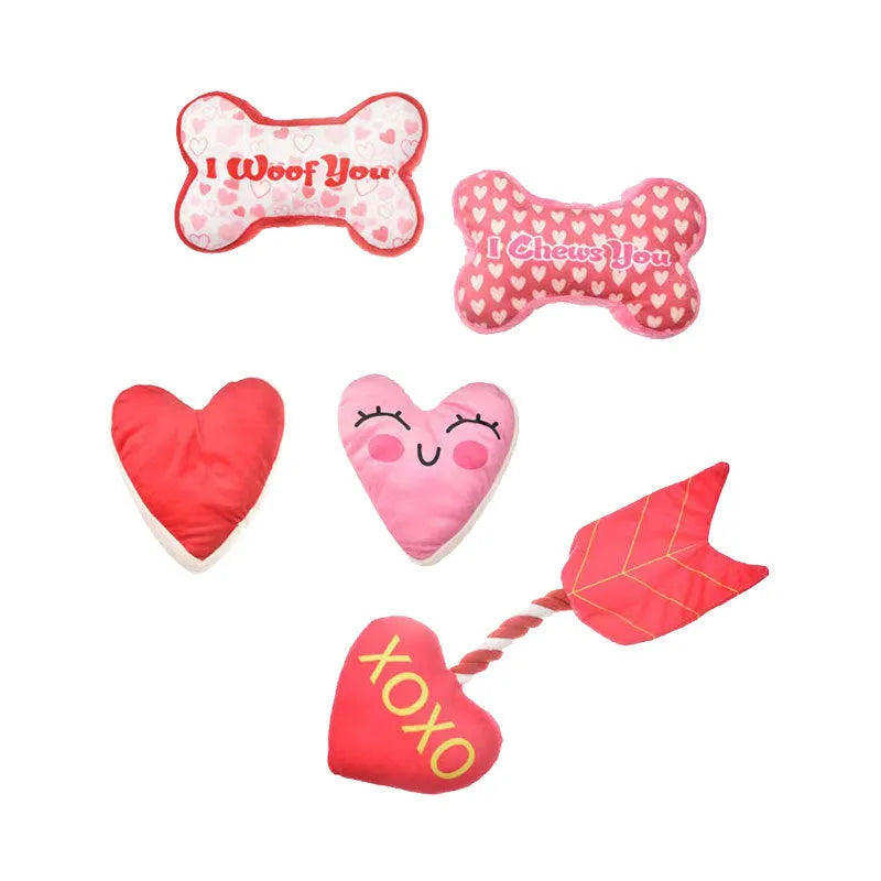 Pet plush tooth cleaning chew toy in PP material with textured surfaces for canine dental care