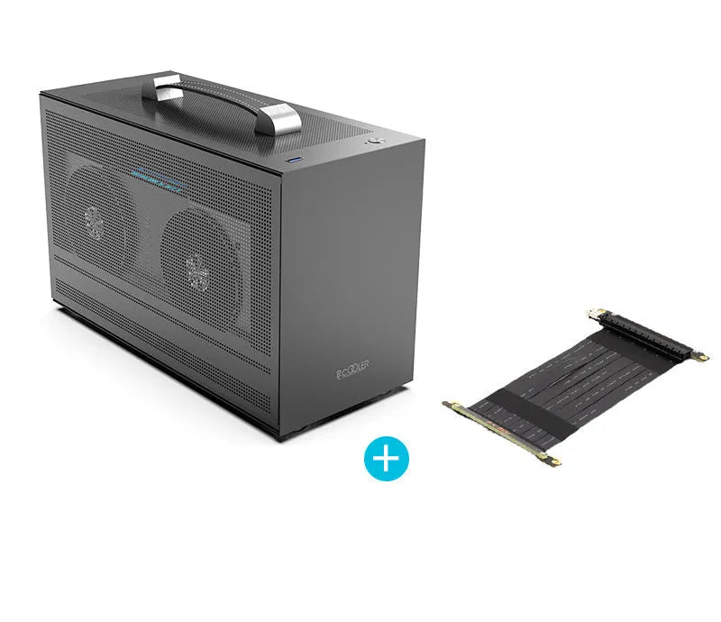 Hummingbird PRO mini-ITX desktop computer chassis in titanium grey and white colour options