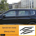 2023 Outlander window deflector set in engineering plastic showing black and translucent options