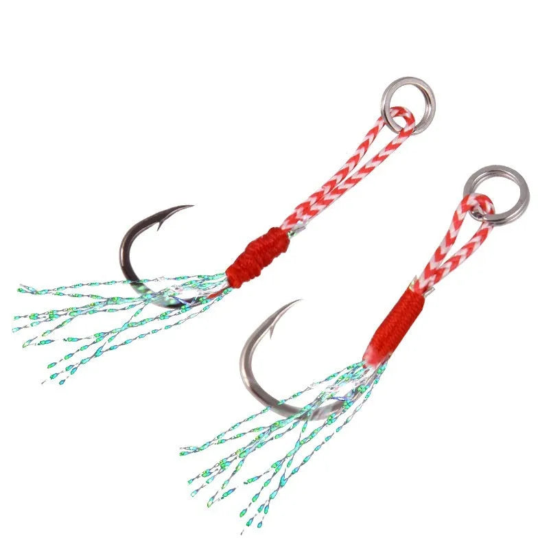 Single hook fishhook with bright wire iron plate construction showing six size options from No. 9 to No. 14
