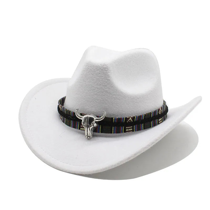 Western cowboy hat with bell crown in multiple colour options on a neutral background.