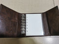 Creative retro brown PU notebook with buckle design and loose-leaf binder binding