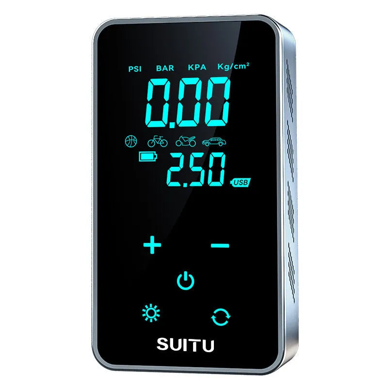 ST-9616C wireless portable car tyre inflator with LCD screen and Type-C cable