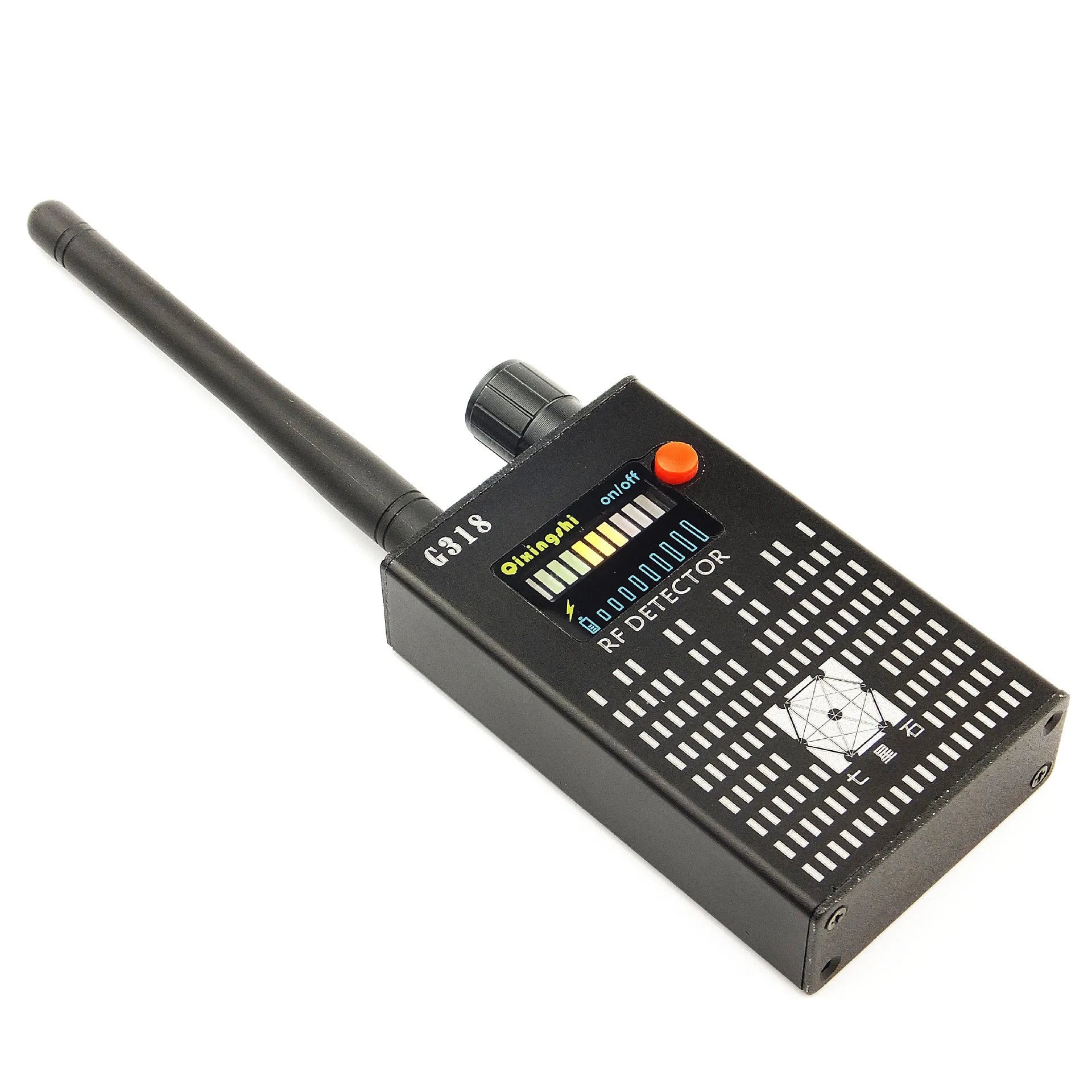 G318 professional signal detector measuring 102 x 52.5 x 21.5 mm
