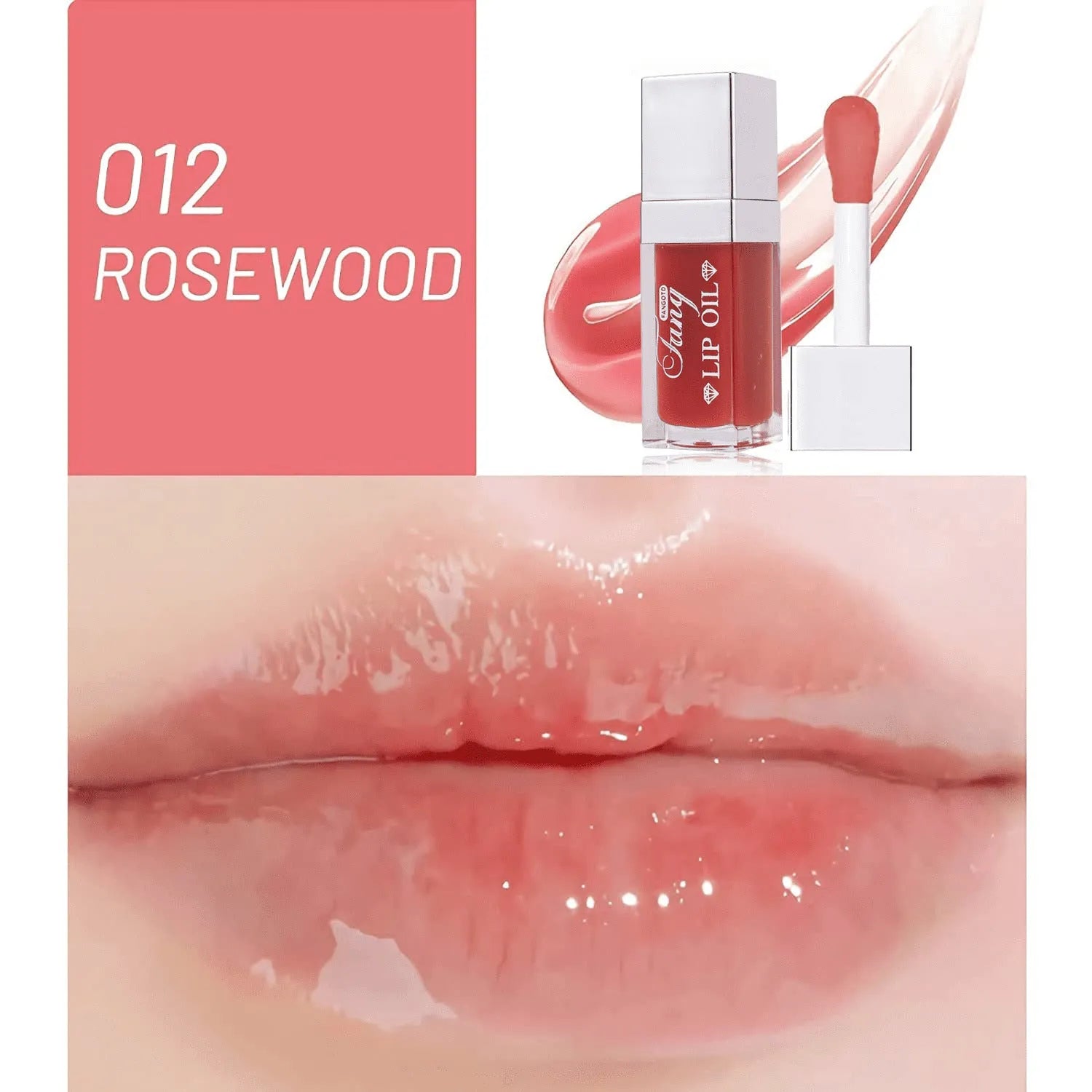 Five shades of moisturising lip gloss mint lipstick with included lip essence oil.