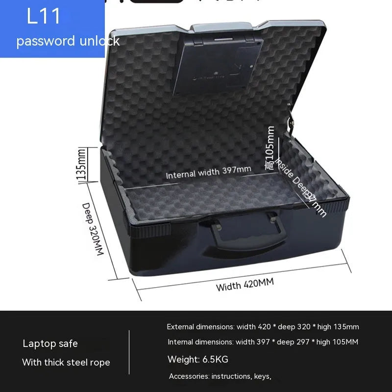 L12 portable mechanical combination lock safe with youjingang construction for document and valuables storage