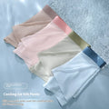 Men's ice silk antibacterial shorts in solid colours with seamless design and mid waist.