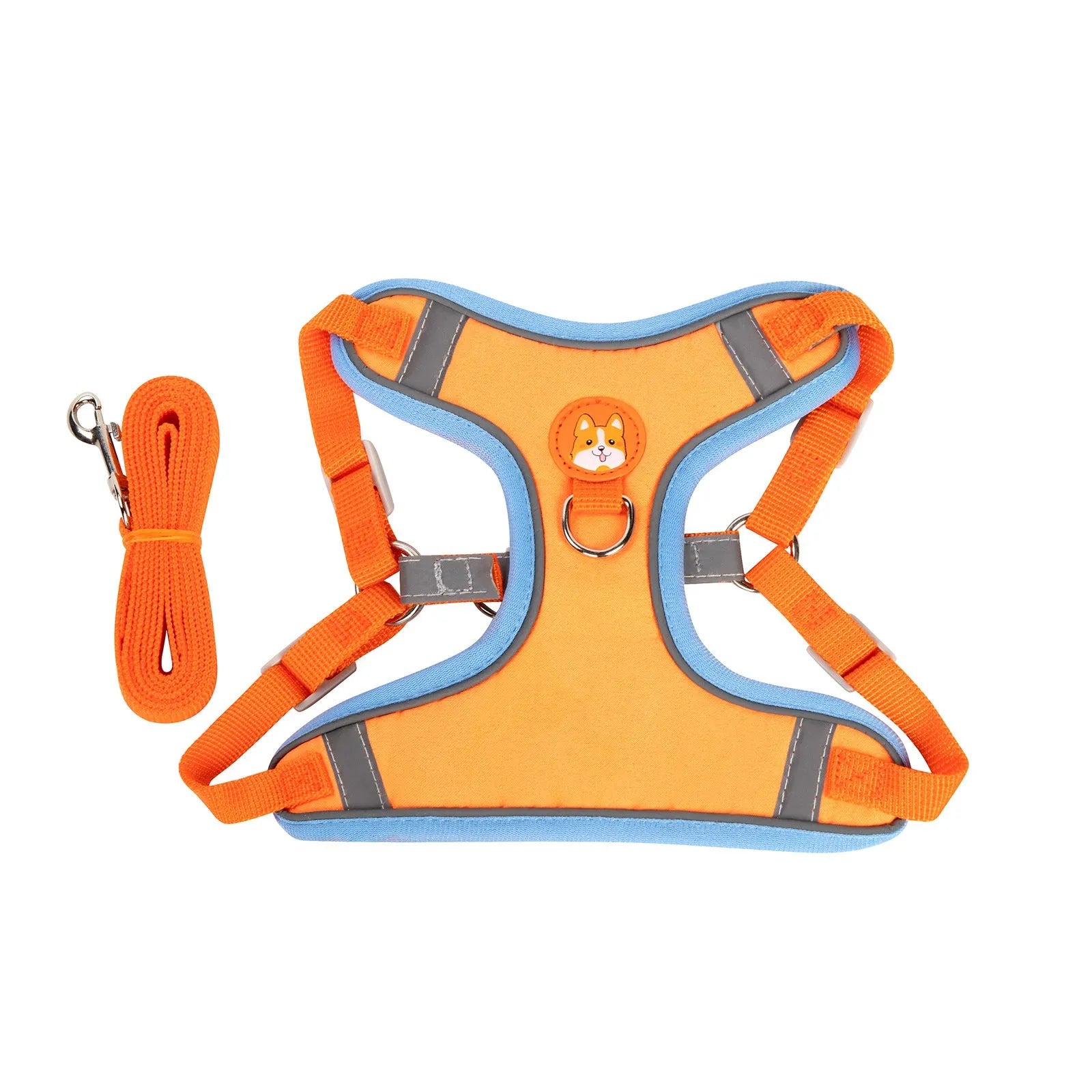 Adjustable dog haulage rope harness in multiple colours with chest strap attachment