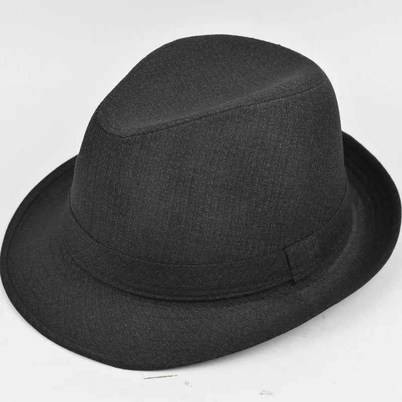 Men's fedora hat in suit material or linen available in sizes 57cm to 60cm circumference