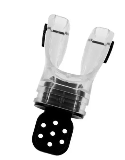 Plastic free diving mouthpiece made from edible silicone measuring 110mm long in various colour options