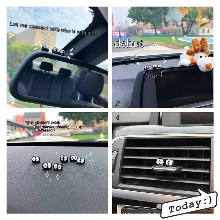 Resin car dashboard decoration with cartoon briquette design and traceless mounting tape