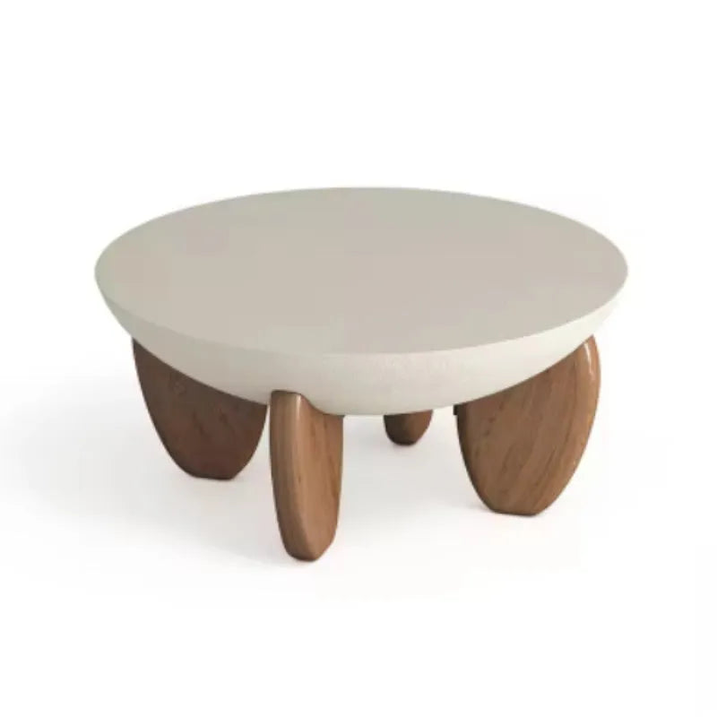 White solid wood adjustable height coffee table with portable design for living room furniture
