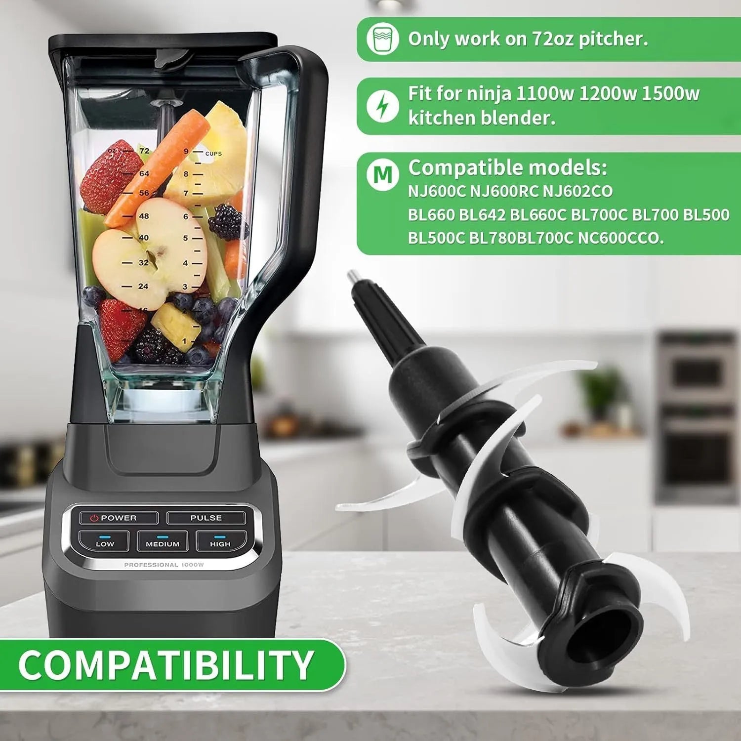 Stainless steel six-stack blade set and knife seat accessory for juicers measuring 10x10x21cm