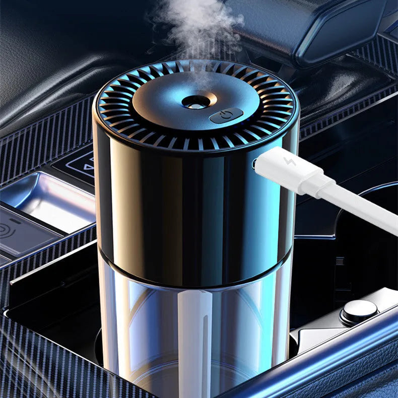 AI intelligent spray perfume humidifier with glass seat in choice of six fragrances