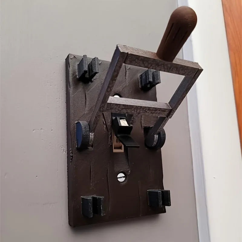 DZ1V1 retro decorative mechanical light switch plate in PLA plastic with single control