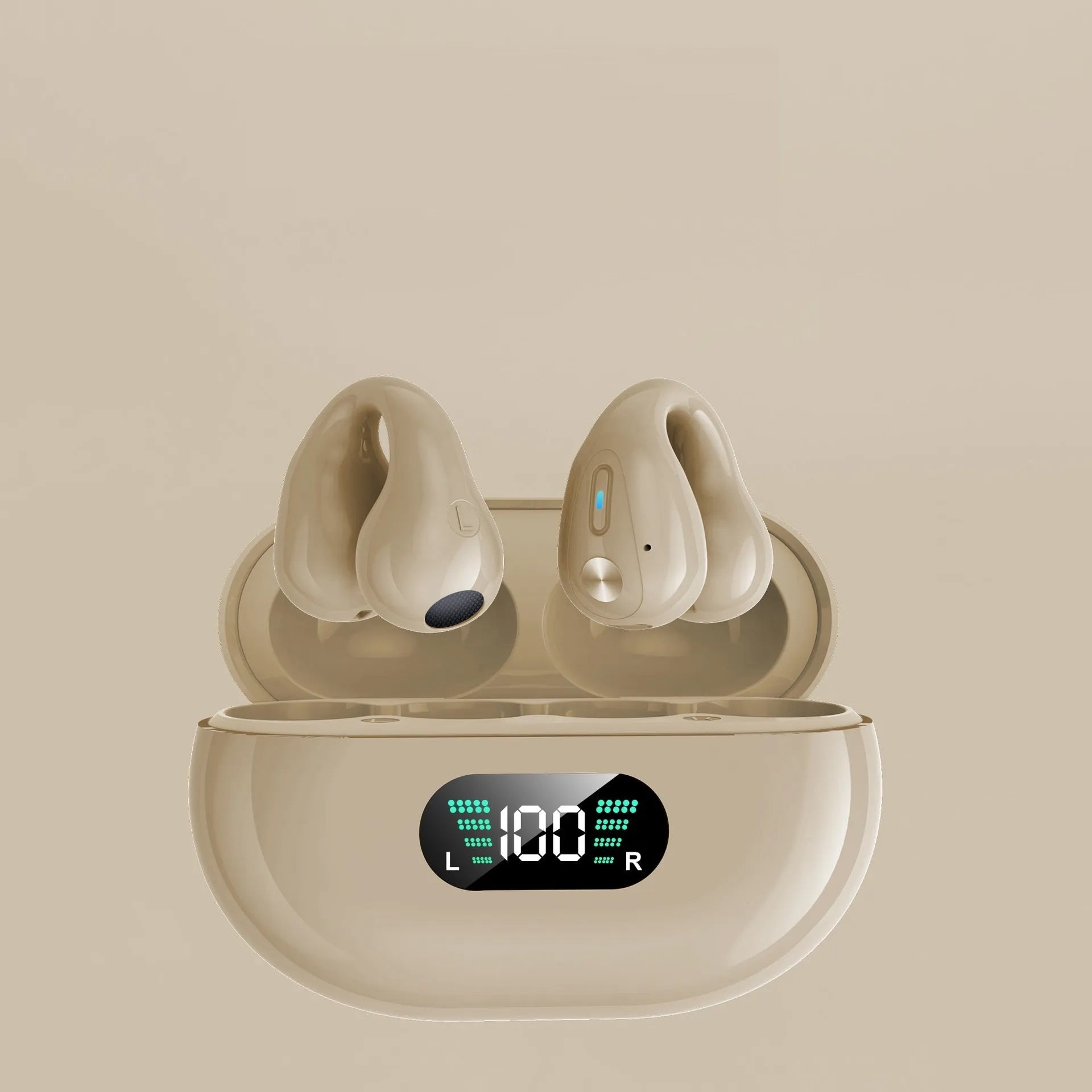 Bone conduction Bluetooth headset clip in ear clip design with noise reduction features