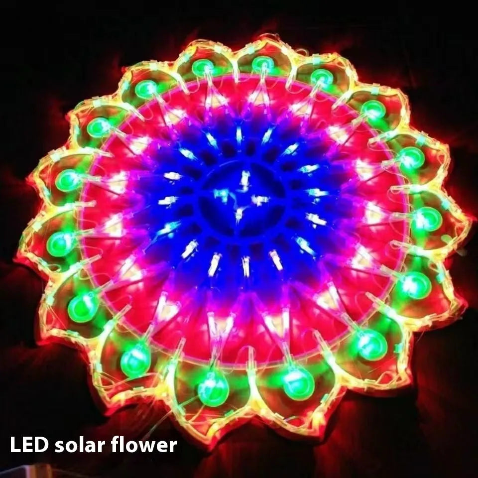 Christmas festival plug-in outdoor decorative string lights with colourful designs for holiday decoration
