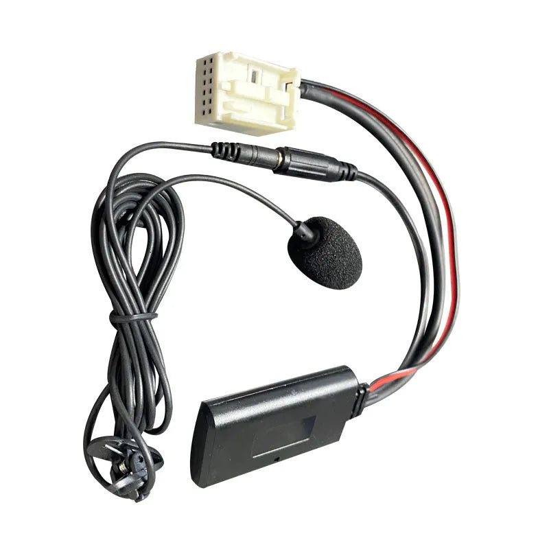 Bluetooth cable and microphone for upgrading Citroen and Peugeot car stereos with RD4 units.
