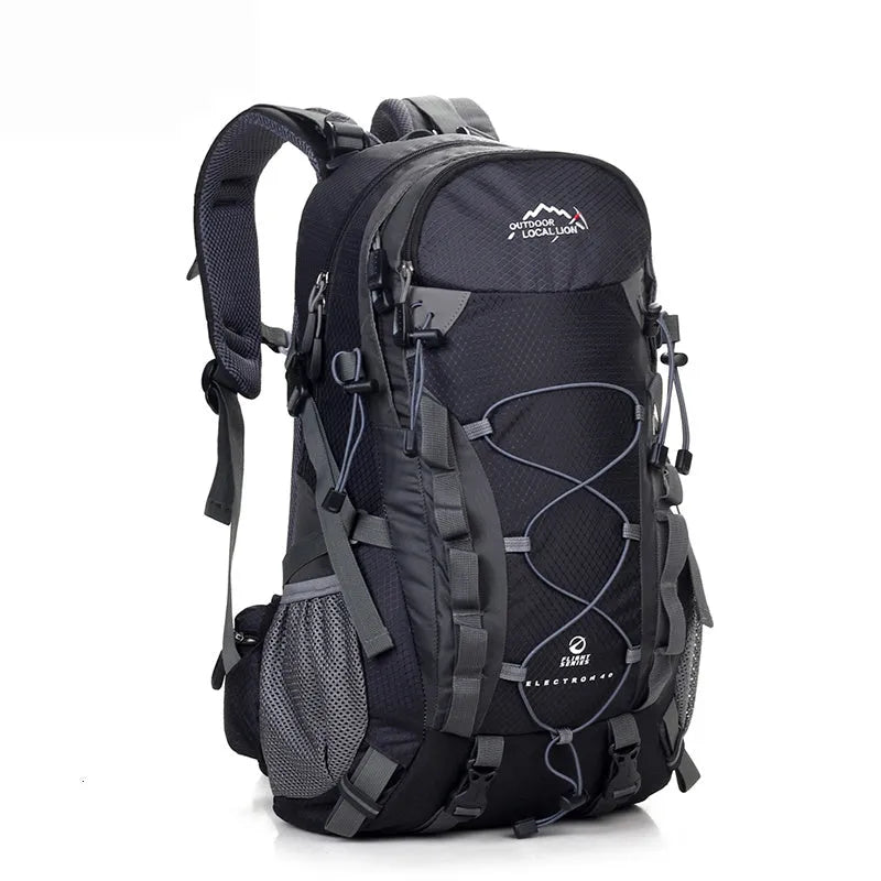 Green polyester leisure sports backpack with 32cm width 50cm height dimensions for outdoor activities
