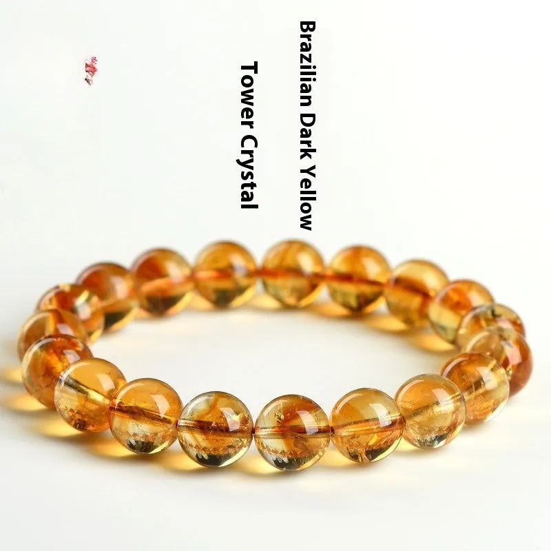 Natural yellow Asestelle citrine bracelet with geometrically shaped beads in multiple size options