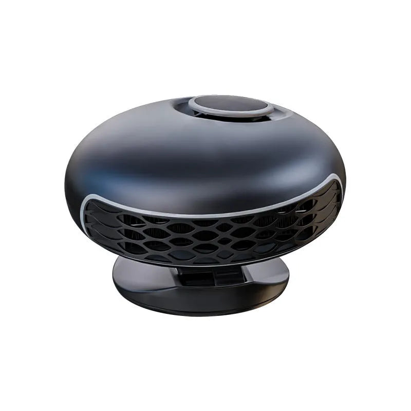 Black car warm air blower heater with power cord for 12V and 24V vehicle defrosting