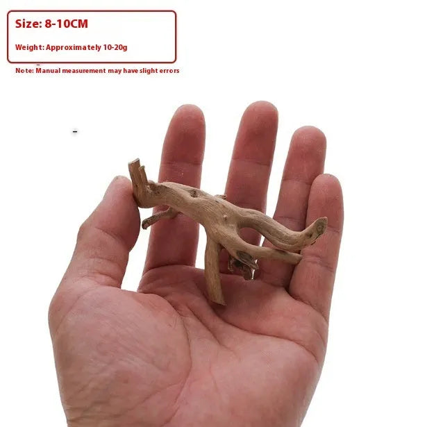 Xiaoqi Root natural wood aquarium decoration on a white background, showing intricate root structure.