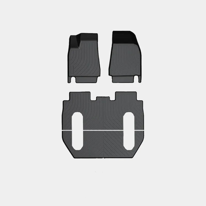 Tesla Model X waterproof TPE rubber floor mats and trunk liner set for vehicle interior protection